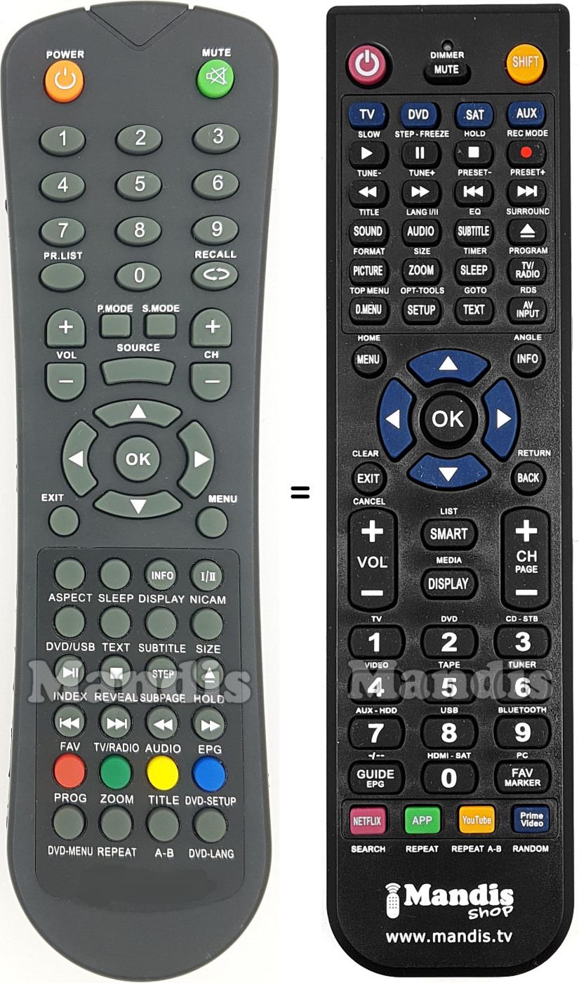 Replacement remote control SEELTECH ST19LFDDDB