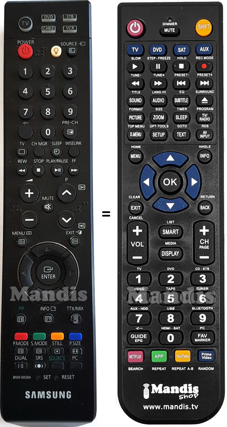 Replacement remote control Samsung BN5900530A