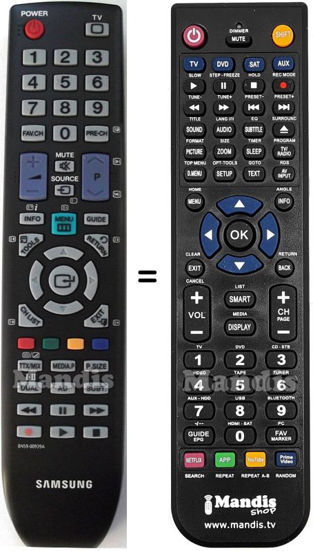 Replacement remote control Samsung BN5900939A