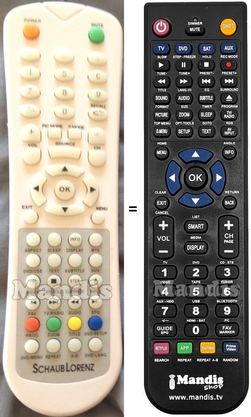 Replacement remote control Schaub Lorenz LT 22-111DDW