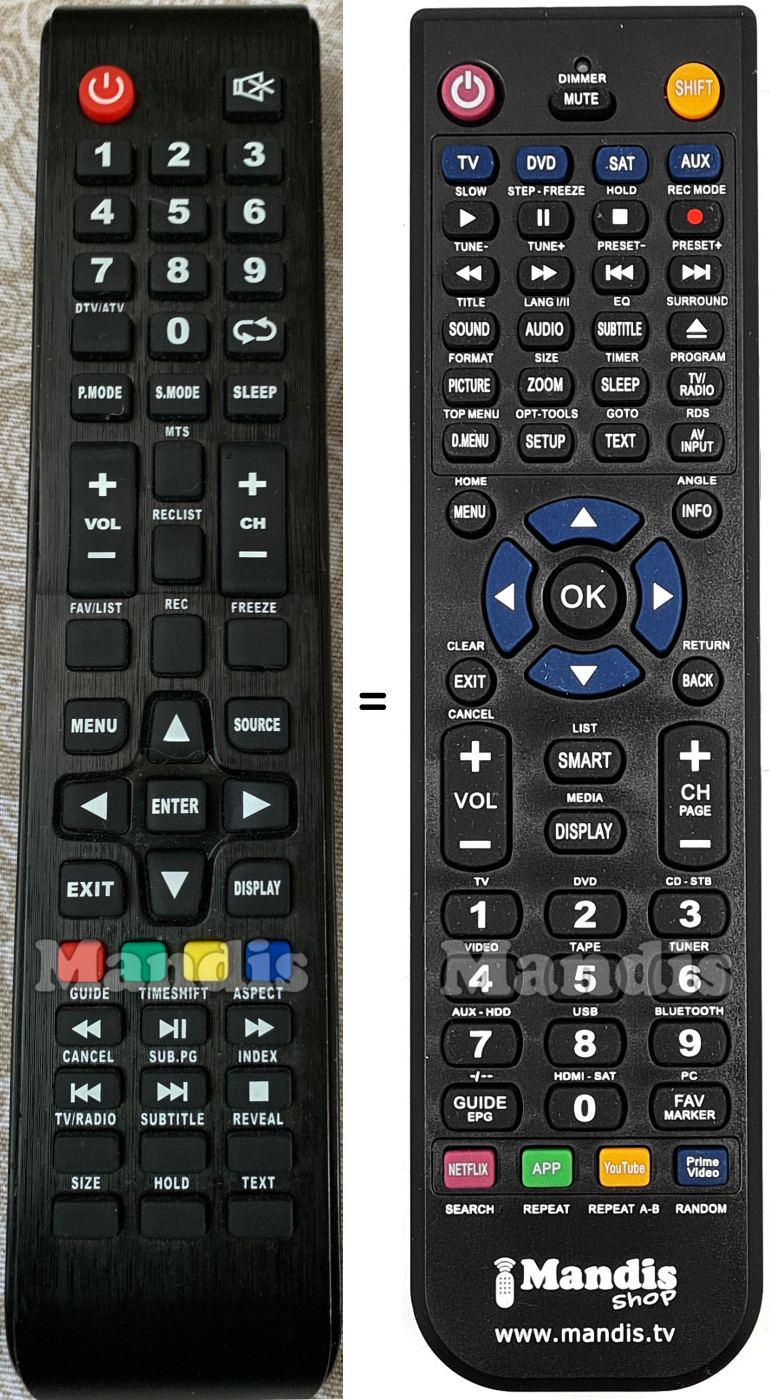 Replacement remote control Infiniton 894526-24S17T2