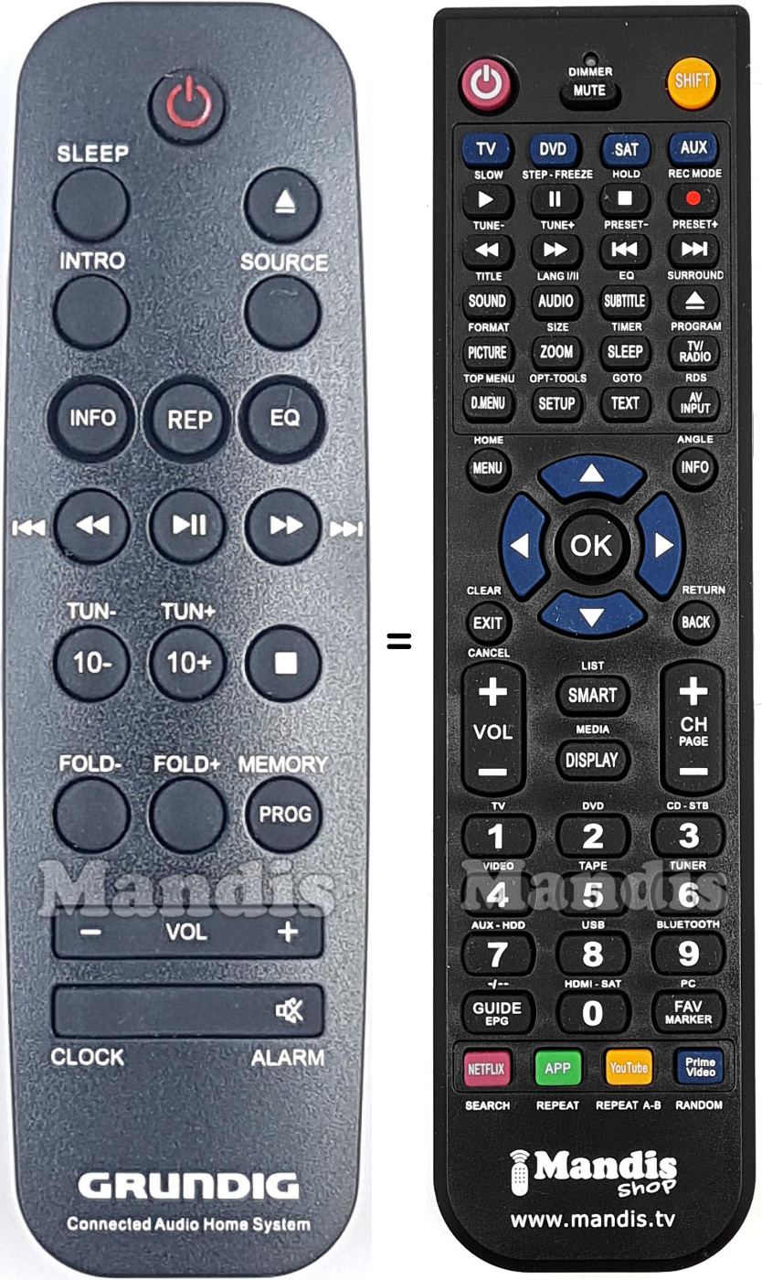 Replacement remote control Grundig M354198