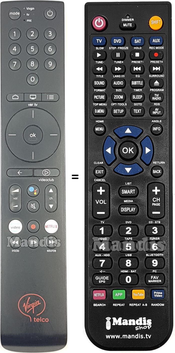 Replacement remote control REMCON2096
