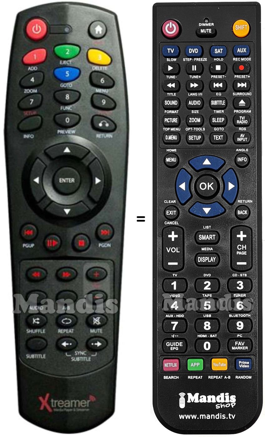 Replacement remote control XTREAMER PRO