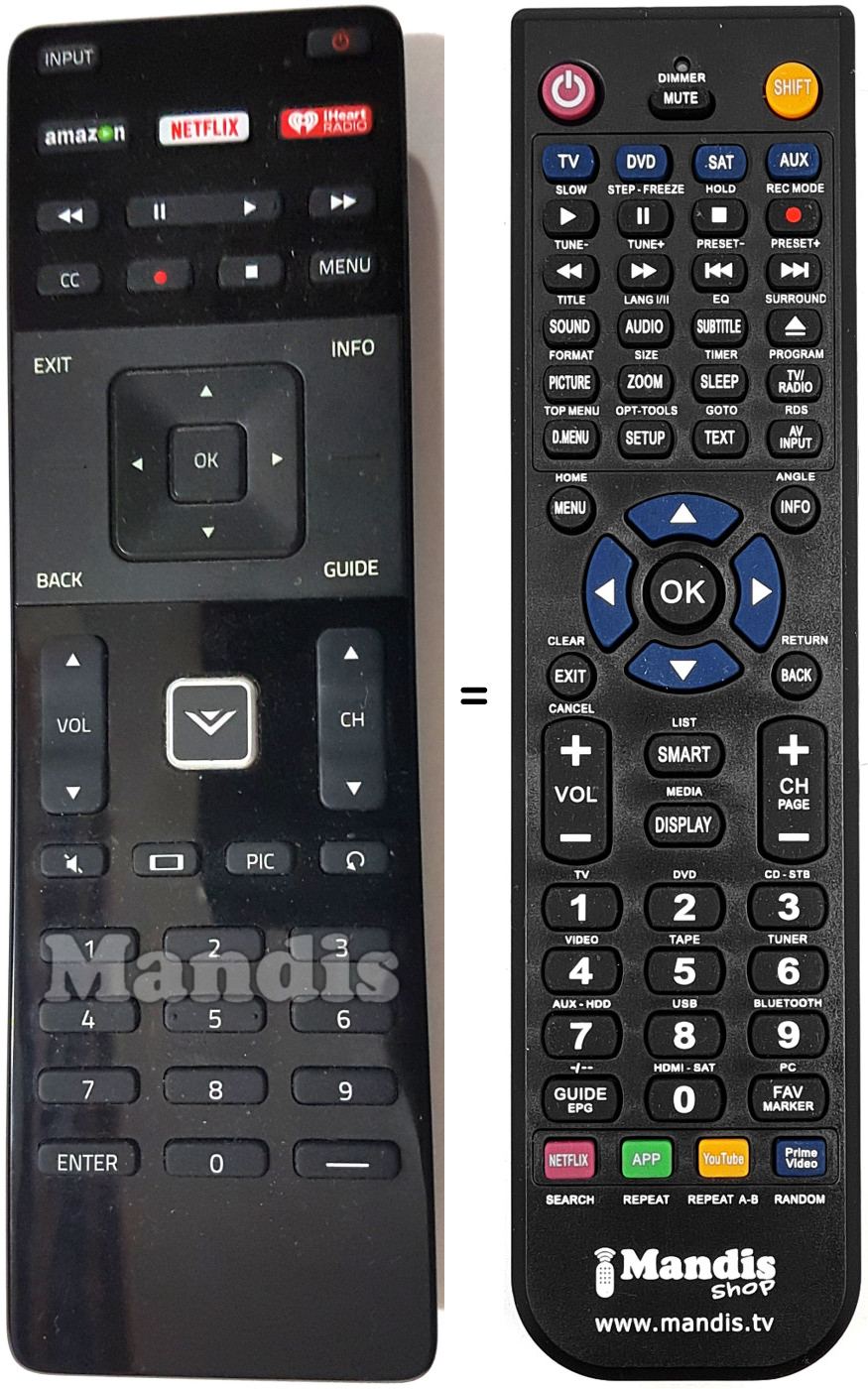 Gleichwertige Fernbedienung VIZIO E32-C1