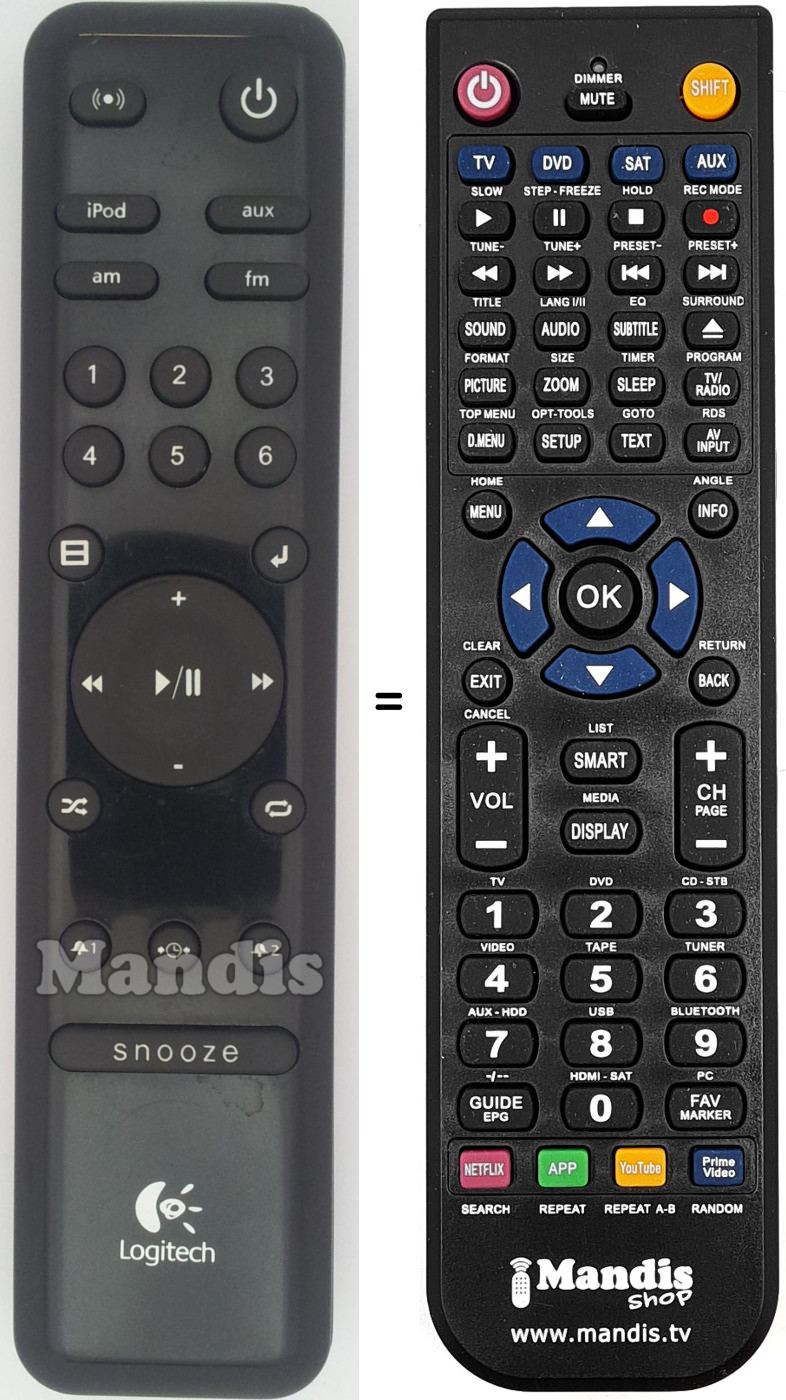 Replacement remote control LOG001