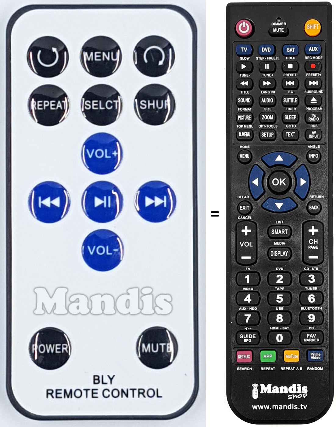 Replacement remote control REMCON2150