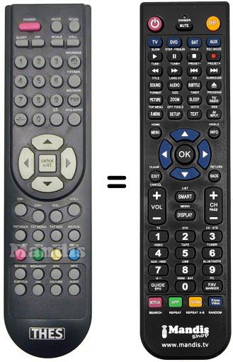 Replacement remote control THES THLTV3268D