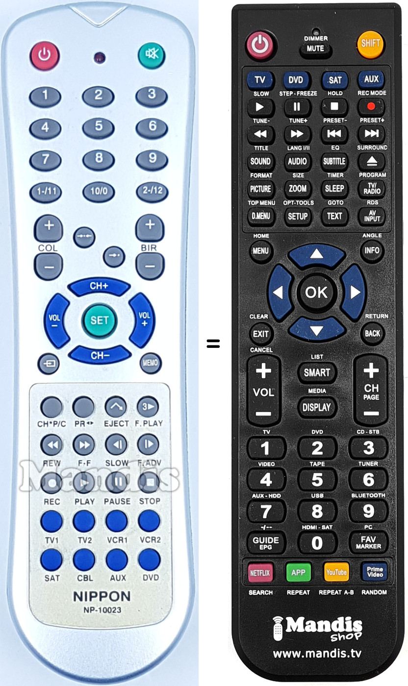 Replacement remote control NP-10023