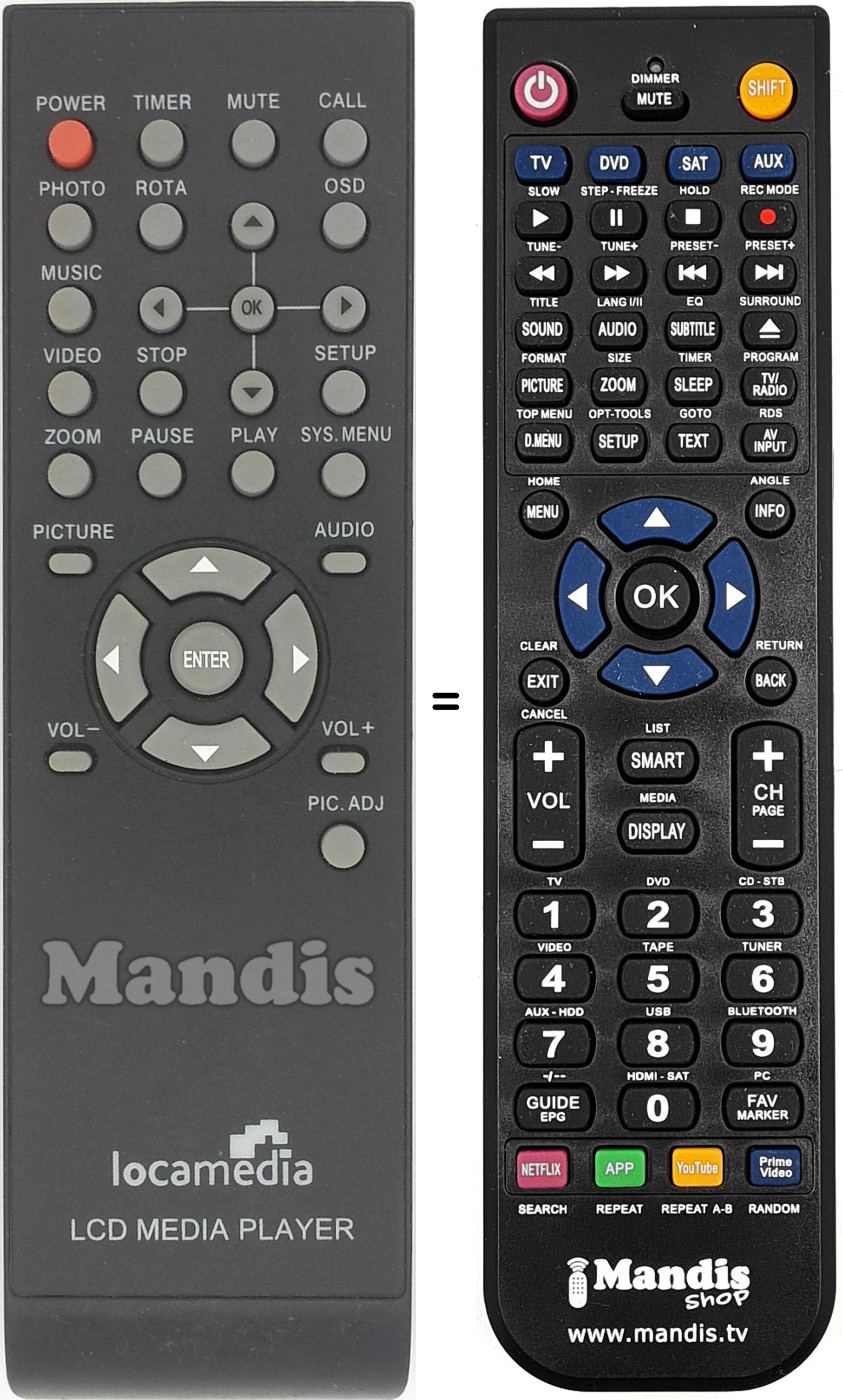 Replacement remote control REMCON1453