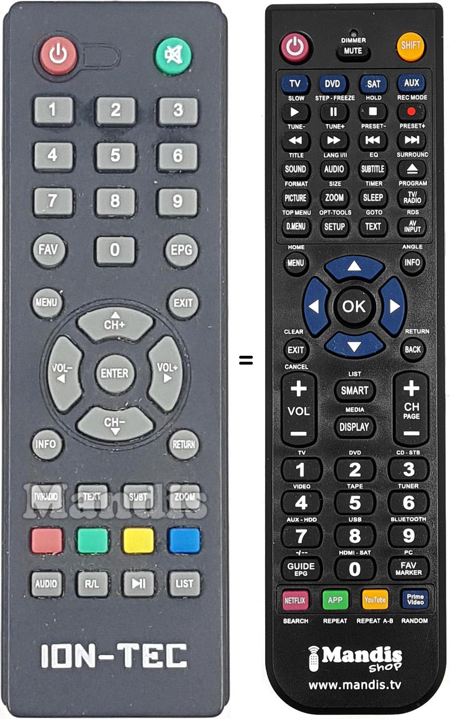 Replacement remote control REMCON1891