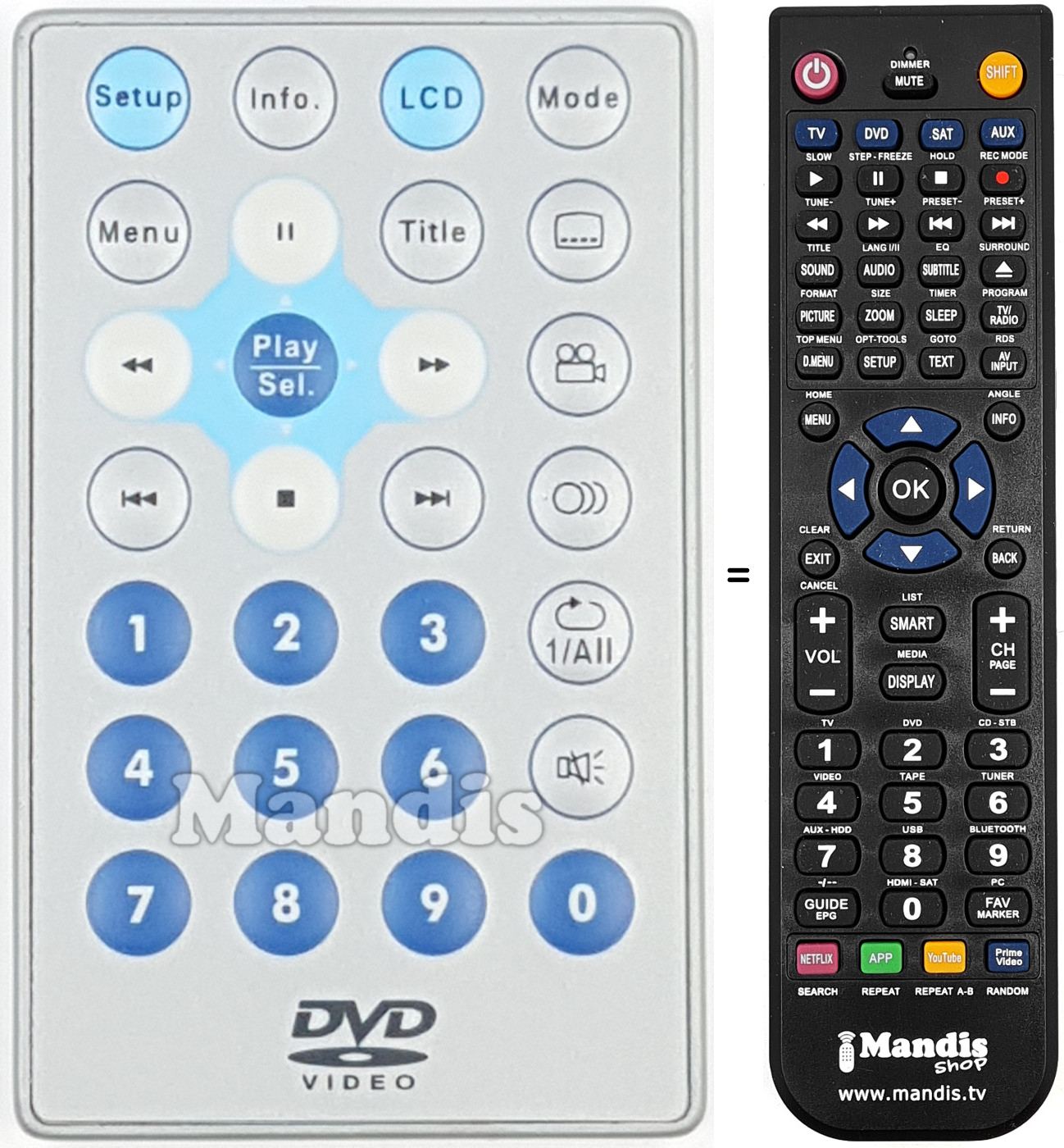 Replacement remote control REMCON2053