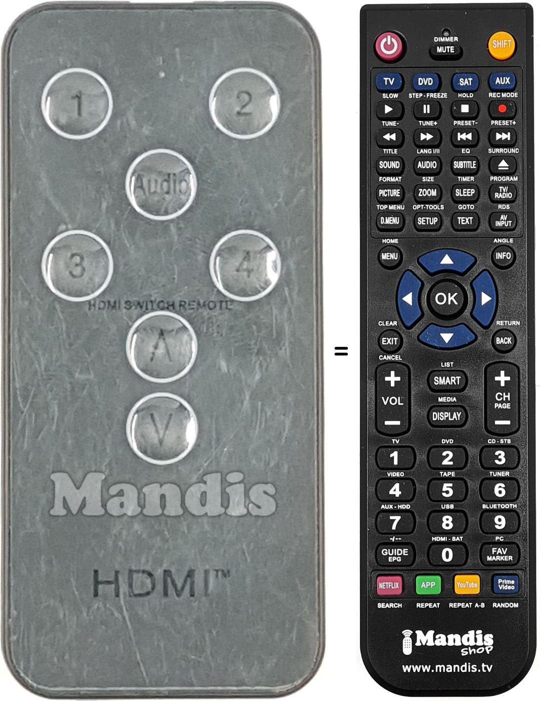 Replacement remote control REMCON2078