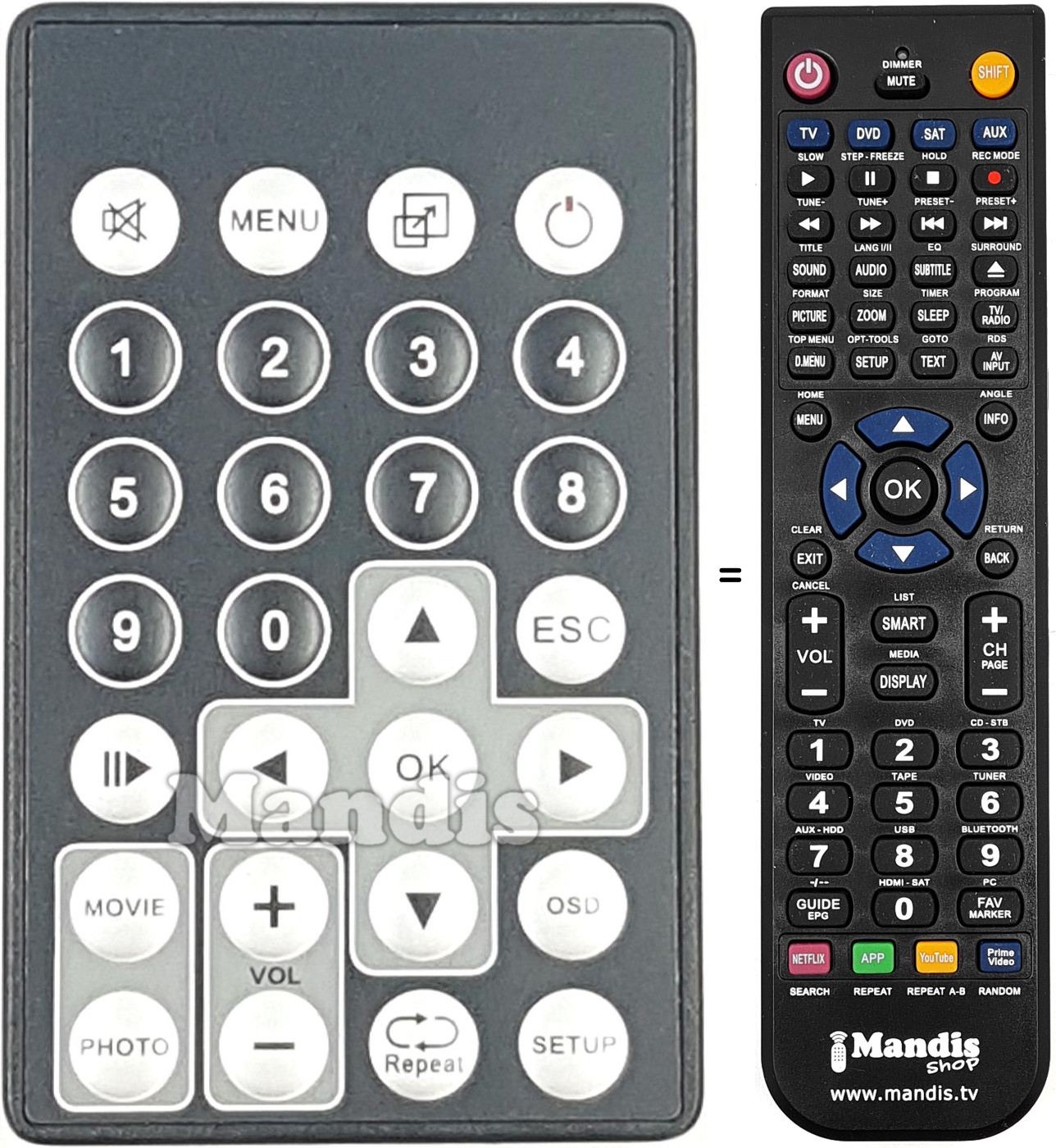 Replacement remote control REMCON2086
