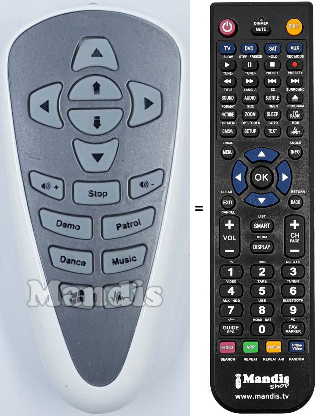 Replacement remote control REMCON2097