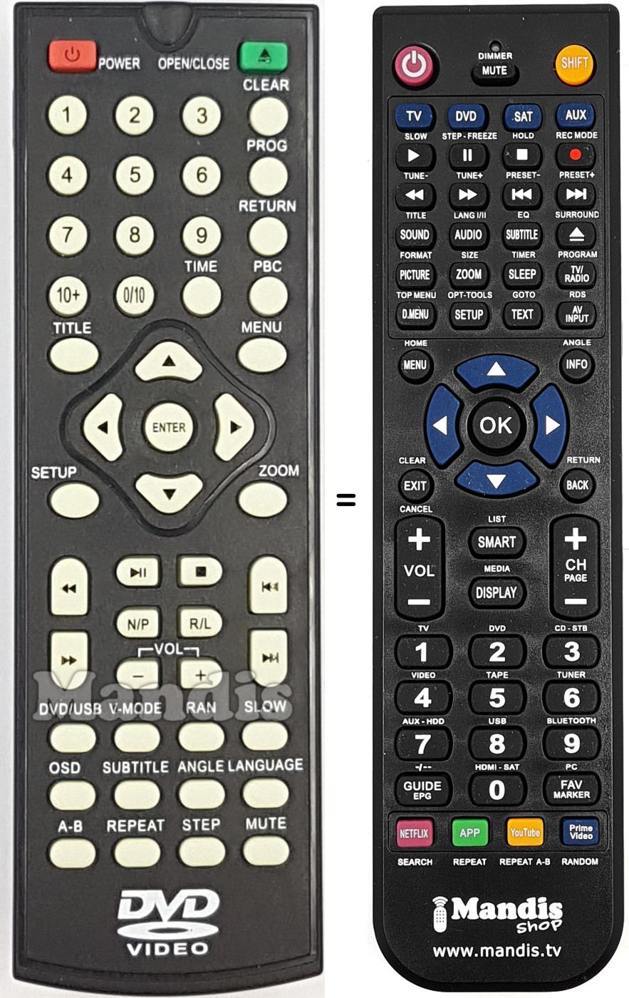 Replacement remote control REMCON2176