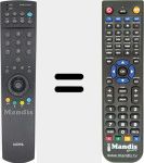 Replacement remote control for CONTROL 100 TV (87000050)