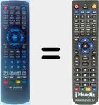 Replacement remote control for MVD-3601
