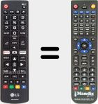 Replacement remote control for AKB75095303