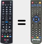 Replacement remote control for AKB73975728