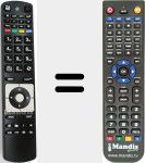 Replacement remote control for RC5116 (23109835)