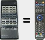 Replacement remote control for RD-105u