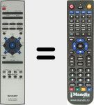 Replacement remote control for RRMCG0028SJSA