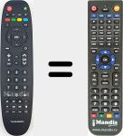 Replacement remote control for THS803