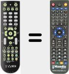 Replacement remote control for T vix M 6500 A