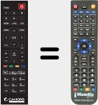 Replacement remote control for TVS 8100 HD