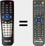 Replacement remote control for NGS001