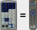 Replacement remote control for NVR2749DVDPDCU