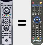 Replacement remote control for LCD3051TS