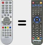 Replacement remote control for DVB4580