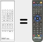 Replacement remote control for DIGIT 2000