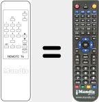 Replacement remote control for REMOTE T6