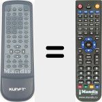 Replacement remote control for KUN001