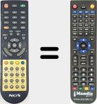 Replacement remote control for REMCON2115