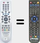Replacement remote control for TM1000