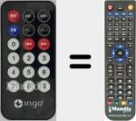 Replacement remote control for REMCON1516