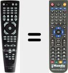 Replacement remote control for AVR134