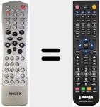 Replacement remote control for DVD740VR (996500014781)