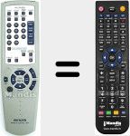 Replacement remote control for RC-ZAS 10 (U0089284U)