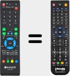 Replacement remote control for ICUBE5000