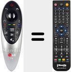 Replacement remote control for AKB73976201