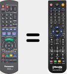 Replacement remote control for DVD IR6 (N2QAYB000480)