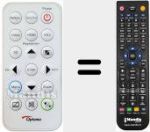Replacement remote control for Optoma009