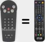 Replacement remote control for REMCON1407