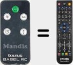 Ersatzfernbedienung für TF1004R-E (Babel RC)