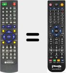 Replacement remote control for X-DIV675DVBT